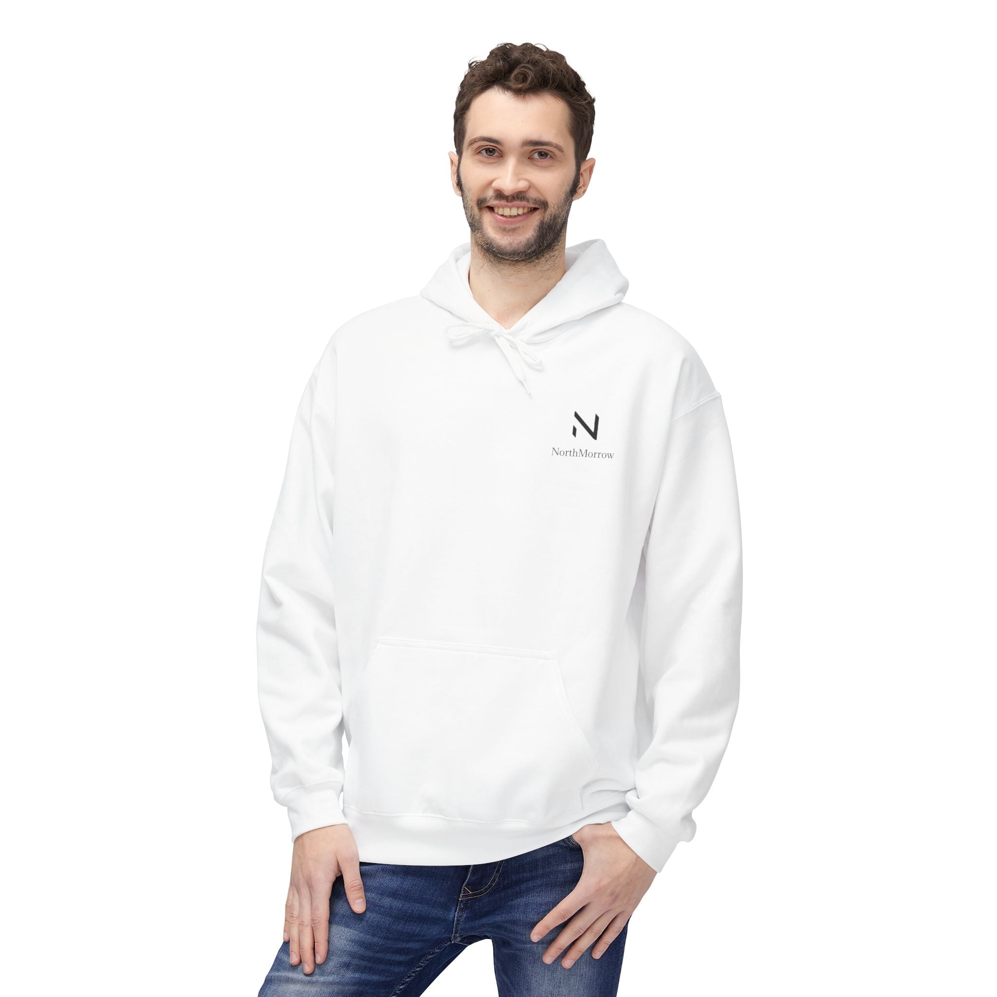 Men wearing White hoodie