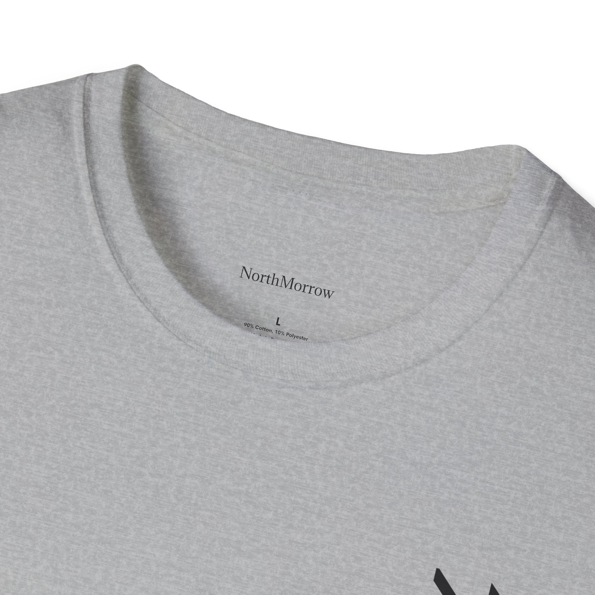 close up of the Gray t-shirt